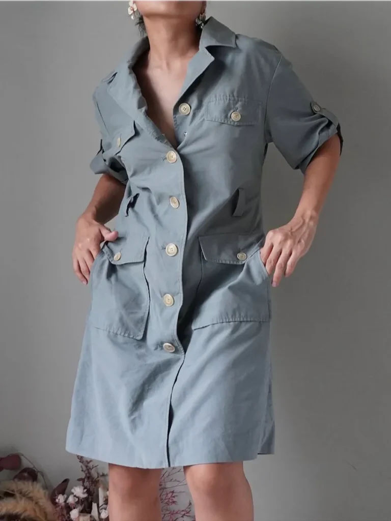 Jade green dress with pockets
