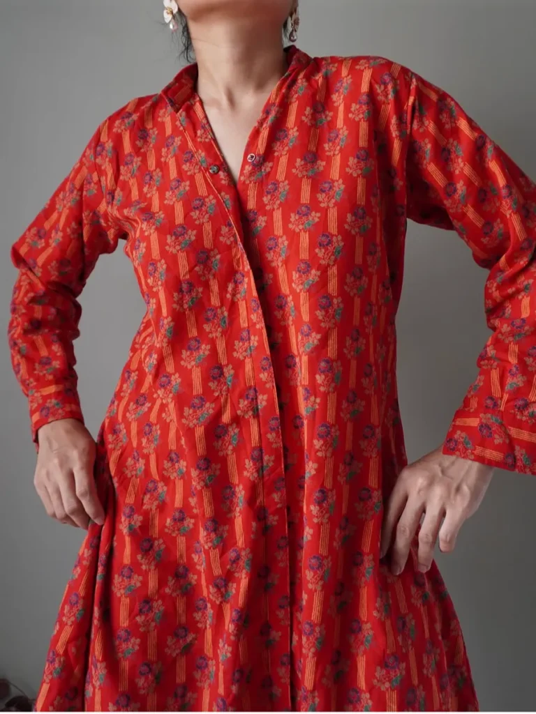 Button down dress with long sleeves