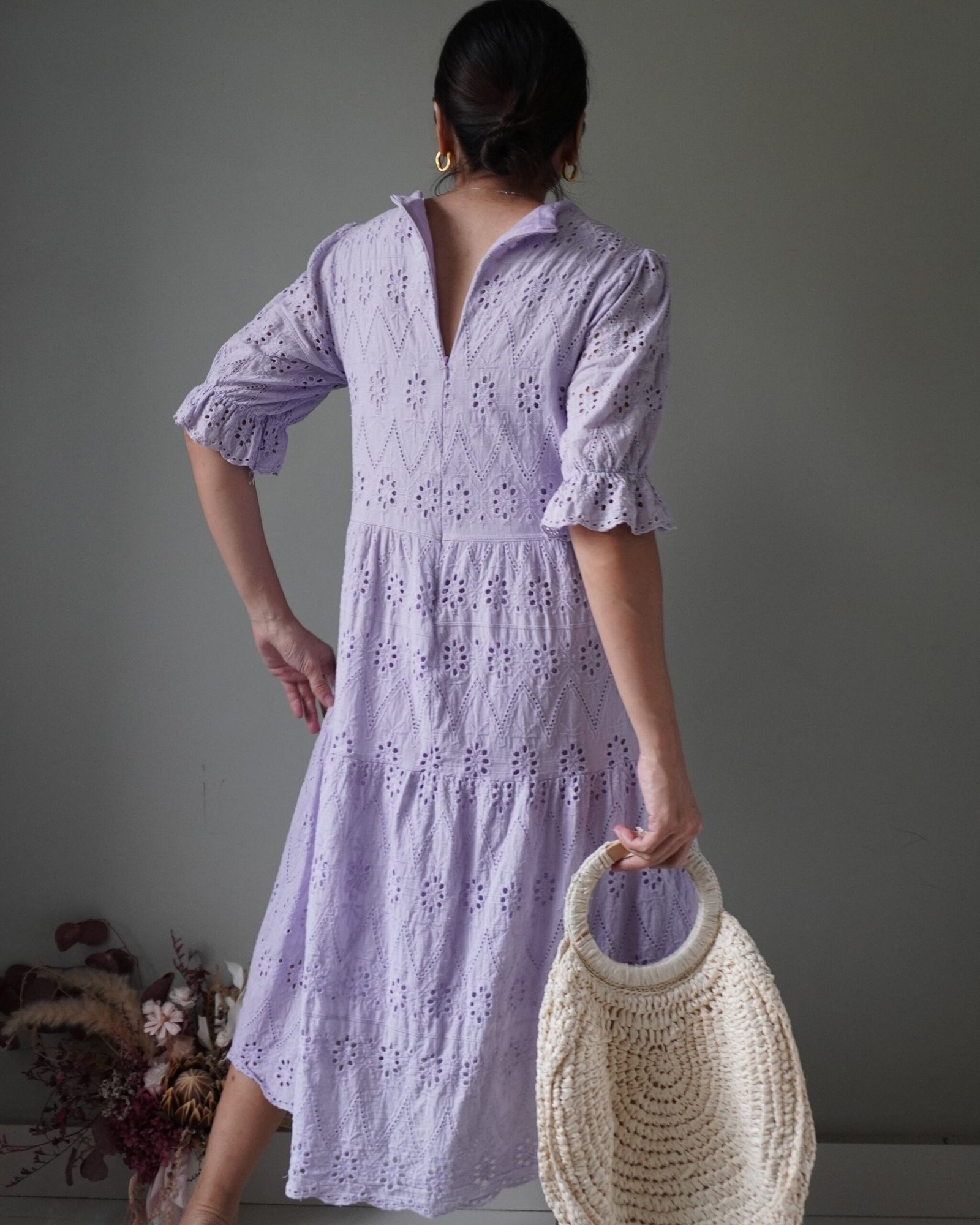 Ever dainty lavender dress with eyelet details - Image 2