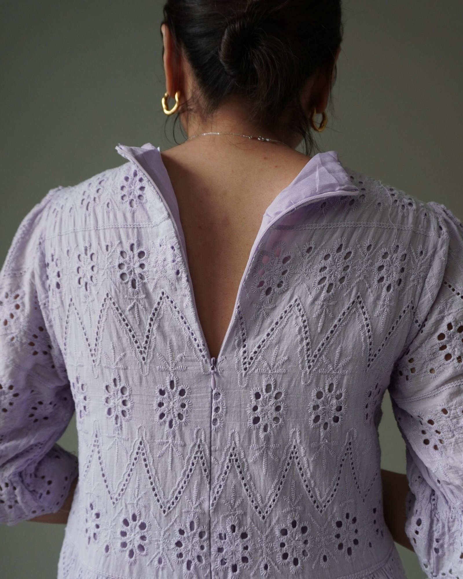Ever dainty lavender dress with eyelet details - Image 4